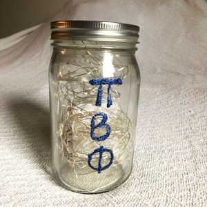 Mason Jar Pi Beta Phi Twinkle Lights